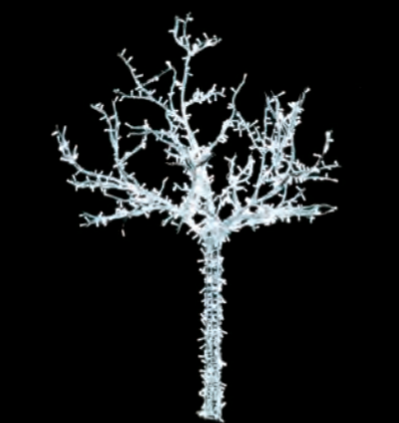 LED 3D strom, studená bílá FLASH